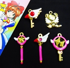 10 Styles Card Captor Sakura Cartoon Anime Alloy Necklace/Keychain