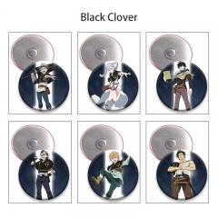 12 Styles 58mm Black Clover Cartoon Anime Tinplate Brooch Refrigerator Magnet