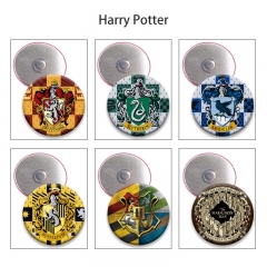 12 Styles 58mm Harry Potter Cartoon Anime Tinplate Brooch Refrigerator Magnet