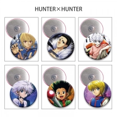 12 Styles 58mm Hunter×Hunter Cartoon Anime Tinplate Brooch Refrigerator Magnet