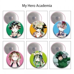 12 Styles 58mm My Hero Academia Cartoon Anime Tinplate Brooch Refrigerator Magnet