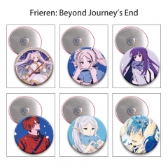 18 Styles 58mm Frieren: Beyond Journey's End Cartoon Anime Tinplate Brooch Refrigerator Magnet