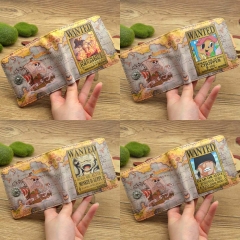 4 Styles One Piece Cartoon Pattern Coin Purse Short Anime Wallet