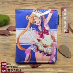 Pretty Soldier Sailor Moon Cartoon Pattern Coin Purse Short Anime Wallet