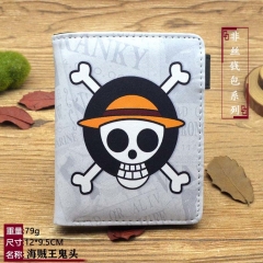 2 Styles One Piece Cartoon Pattern Coin Purse Short Anime Wallet
