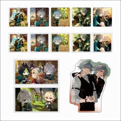 13 Styles Genshin Impact Cartoon Pin Anime Acrylic Refrigerator Magnet/Standing Plate