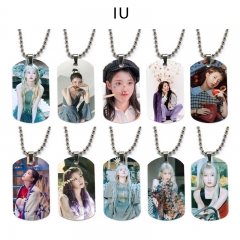 IU 15 动漫双面全彩印花军牌项链