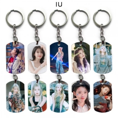 IU 15 动漫双面全彩印花军牌环扣钥匙扣