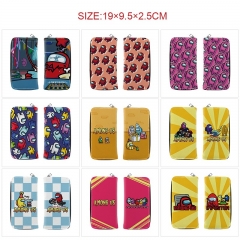 10 Styles Among Us Cartoon PU Purse Zipper Anime Long Wallet