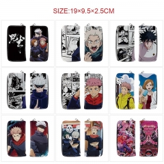 10 Styles Jujutsu Kaisen Cartoon PU Purse Zipper Anime Long Wallet