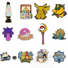 8 Styles Pokemon Anime Alloy Pin Brooch