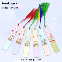 2 Styles 6pcs/set Sumikkogurashi Cartoon Anime Alloy Bookmark