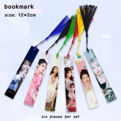 3 Styles 6pcs/set IU Cartoon Anime Alloy Bookmark