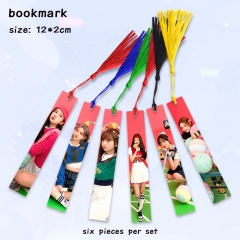 2 Styles 6pcs/set K-POP IVE Cartoon Anime Alloy Bookmark