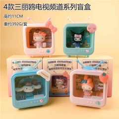 ( With Light) 4PCS/SET 11cm Sanrio Cartoon Blind Box Anime PVC Figure Toy