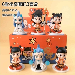 6PCS/SET 8-10cm Ne Zha Cartoon Blind Box Anime PVC Figure Toy