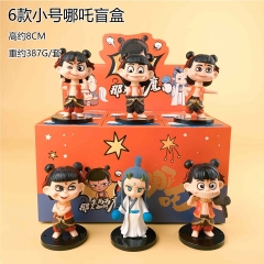 6PCS/SET 8cm Ne Zha Cartoon Blind Box Anime PVC Figure Toy