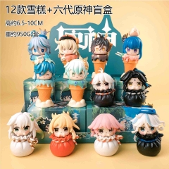 12PCS/SET 8-9cm Genshin Impact Cartoon Blind Box Anime PVC Figure Toy