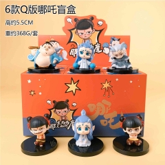 6PCS/SET 5.5cm Ne Zha Cartoon Blind Box Anime PVC Figure Toy