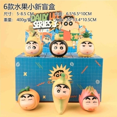 6PCS/SET 5-8.5cm Crayon Shin-chan Cartoon Blind Box Anime PVC Figure Toy