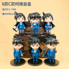6PCS/SET 9.5-10cm Detective Conan Cartoon Blind Box Anime PVC Figure Toy