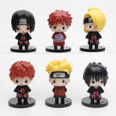 6PCS/SET 7CM Naruto Cartoon Collectible Anime PVC Figure