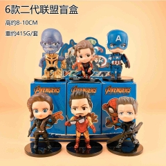 6PCS/SET 8-10cm Marvel Comics Cartoon Blind Box Anime PVC Figure Toy