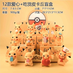 12PCS/SET 7-8.5cm Pokemon Cartoon Blind Box Anime PVC Figure Toy