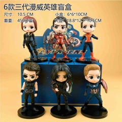 6PCS/SET 10.5cm Marvel Comics Cartoon Blind Box Anime PVC Figure Toy