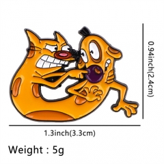 猫和狗 胸章合金滴油胸针徽章跨贸热销服装背包饰品配饰别针