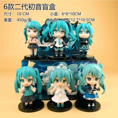 6 Styles 10cm Hatsune Miku Cartoon Blind Box Anime PVC Figure Toy