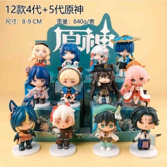 12 Styles 8-9cm Genshin Impact Cartoon Blind Box Anime PVC Figure Toy