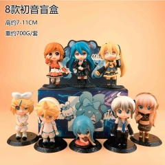 8 Styles 7-11cm Hatsune Miku Cartoon Blind Box Anime PVC Figure Toy