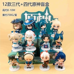 12 Styles 8-9cm Genshin Impact Cartoon Blind Box Anime PVC Figure Toy