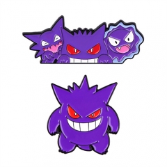2 Styles Pokemon Gengar Anime Alloy Pin Brooch