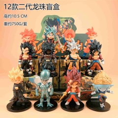 12PCS/SET 9-11cm Dragon Ball Z Cartoon Blind Box Anime PVC Figure Toy