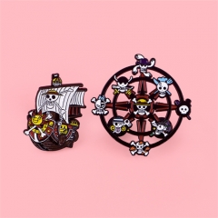 2 Styles One Piece Anime Alloy Pin Brooch