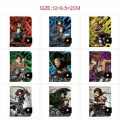 11 Styles Attack on Titan/Shingeki No Kyojin Cartoon PU Pattern Short Purse Anime Wallet