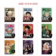 10 Styles One Piece Cartoon PU Pattern Short Purse Anime Wallet