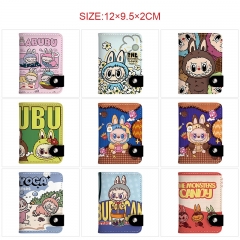 9 Styles POP MART Labubu Cartoon PU Pattern Short Purse Anime Wallet