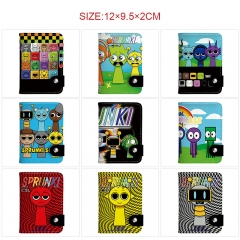 14 Styles Sprunki Cartoon PU Pattern Short Purse Anime Wallet