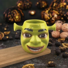 300-400ML Shrek Cartoon Anime Ceramic Cup 3D Mug