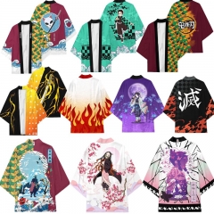 10 Styles Demon Slayer: Kimetsu no Yaiba Cartoon Character Pattern Cosplay Color Printing Haori Cloak Anime Kimono