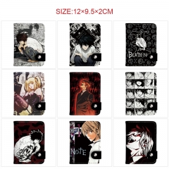 10 Styles Death Note Cartoon PU Pattern Short Purse Anime Wallet