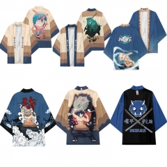 6 Styles Demon Slayer: Kimetsu no Yaiba Cartoon Character Pattern Cosplay Color Printing Haori Cloak Anime Kimono