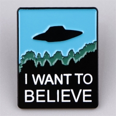 UFO Quotes Alloy Pin Brooch