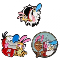 2 Styles Cartoon Dogs Anime Alloy Pin Brooch