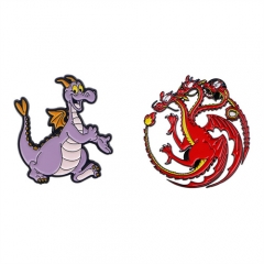 2 Styles Dragon Anime Alloy Pin Brooch