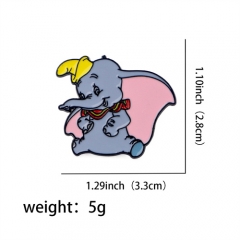 Cute Elephant Anime Alloy Pin Brooch