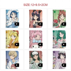 10 Styles Pretty Soldier Sailor Moon Cartoon PU Pattern Short Purse Anime Wallet